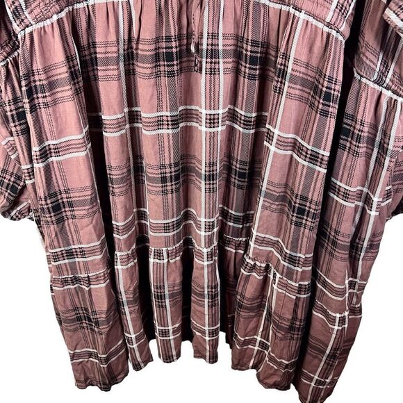 Torrid 6X Plaid Flowy Scoop Neck Dress with Eyelet Hook on Back.  New Condition - Picture 5 of 10